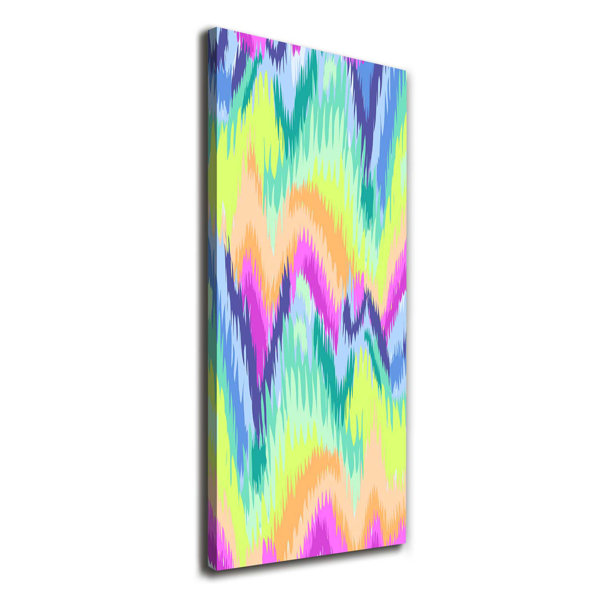 Tulup Leinwandbild 100x50 Cm – Buntstifte Design, 3D-Effekt, UV-beständig | Inkl. Aufhängevorrichtung & Füßen