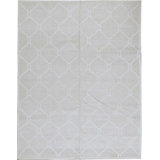 Cotton Geometric Area Rug in Gray