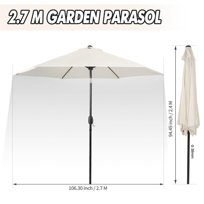 270cm Tilt Market Parasol