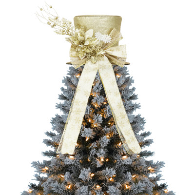 Sparkling Glitter Christmas Tree Leader Bow