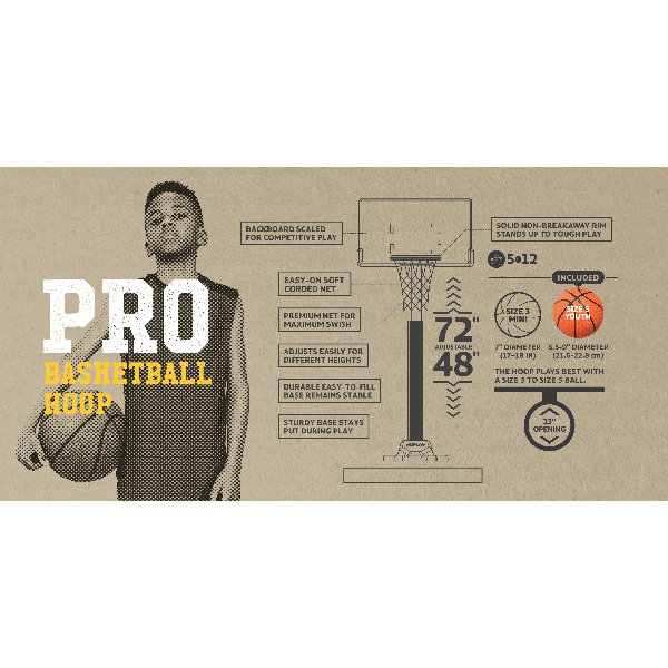 Huplay Pro Adjustable Basketball Set & Reviews | Wayfair