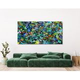 Celebration II On Giclee Canvas Hand Embellished Art