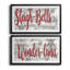 «Sleigh Bells», ensemble de 2 encadrements d'art textuel-1591153464-1591153468