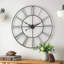 Garney Metal Wall Clock with Black Hands-397388216-397388219