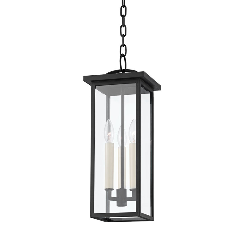 Luminaire suspendu 3 lumières Eden, Noir texturé