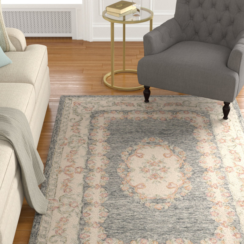 Tapis oriental en laine touffeté à la main Evelina, Rectangle 4 pi x 6 pi