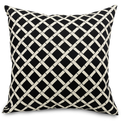 Bamboo Geometric Outdoor Reversible Throw Pillow