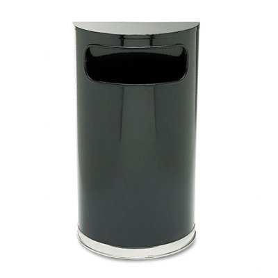 Poubelle 9 gallons européenne et métallique, Noir