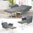 Siemon Velvet Accent Chair with Ottoman-956656807