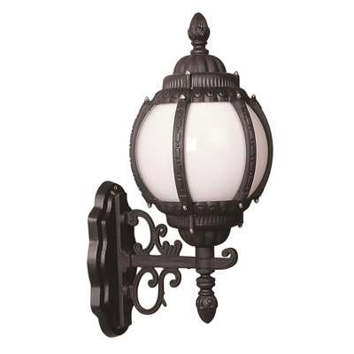 Molinaro Black Outdoor Armed Sconce