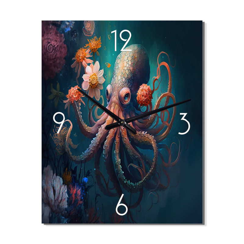 Jahnay - Horloge murale moderne bord de mer, H 40 po x l 30 po