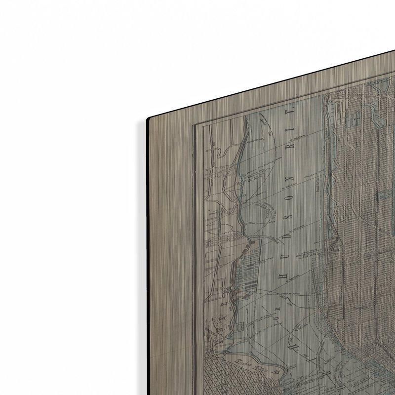 Art mural luxueux, "New York City Map" par Wild Apple, 24 po x 36 po, H 36 po x l 24 po