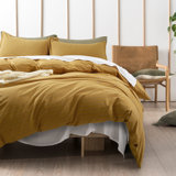 Dorella Mid-Century Modern Percale Striped Duvet Cover Set