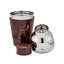 Graphic Image Cocktail Shaker, Leather, Brown Embossed Croc Leather-1540890308