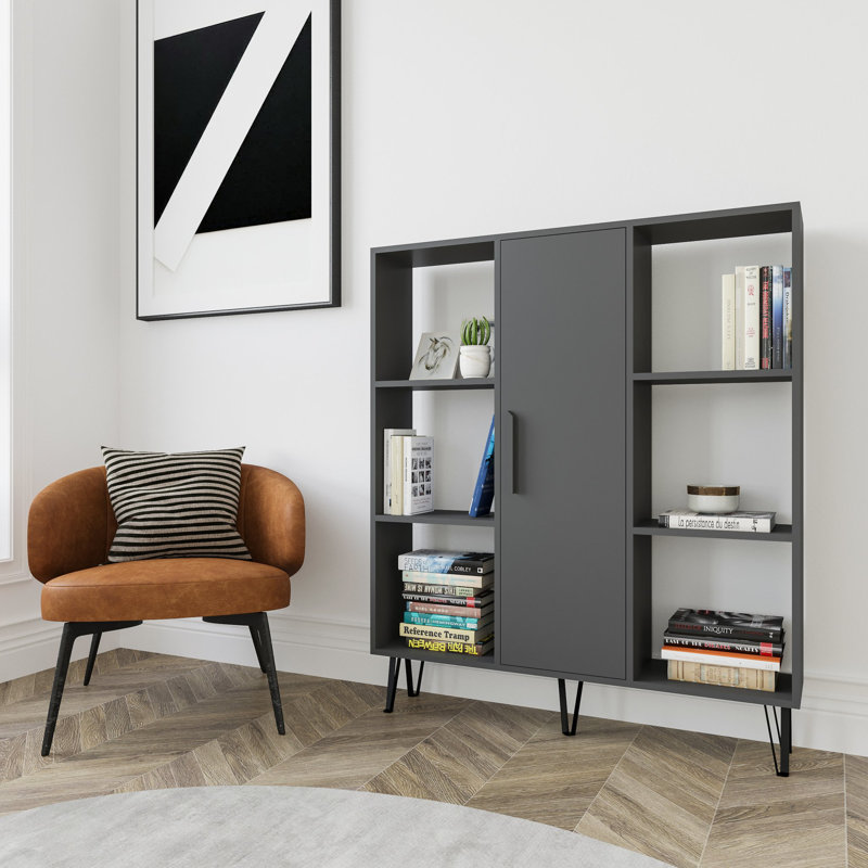 Reynaud Storage Bookcase, Anthracite