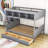 Kids Twin Over Full Bunk Bed with Drawers-856993286