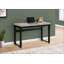 Bureaux, bureau d'ordinateur à hauteur réglable de 48 po, moderne, stratifié beige, métal noir | Taupe | Panneau de particules-520044067
