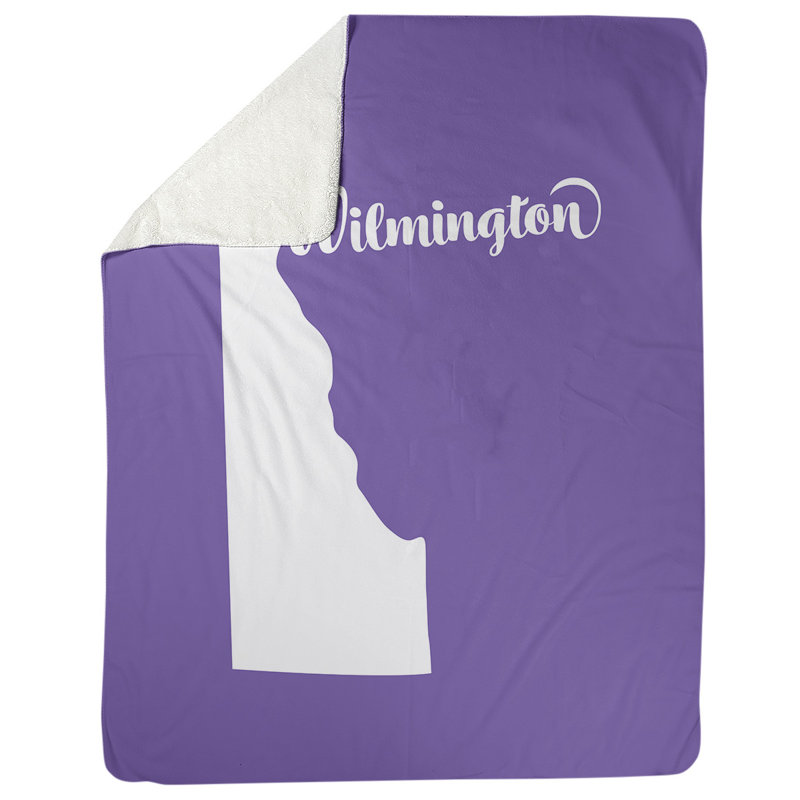 Jeté polaire wilmington delaware, l 52,5 po x L 62,5 po, Mauve