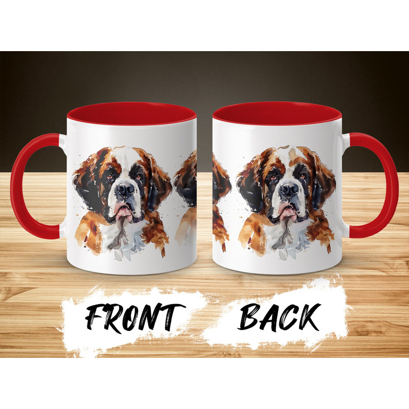 Ceramic Coffee Mug, Red, 3