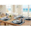 Waterside 80pc Blue Bistro Porcelain & Cutlery Combo Dinner Set
