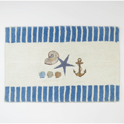 Throop Cotton Non-Slip Bath Rug