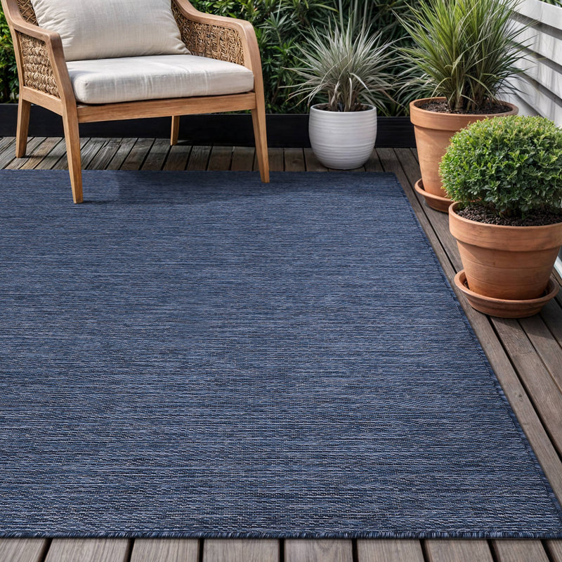 Blue Indoor/Outdoor Rug, Rectangle 9' x 12'