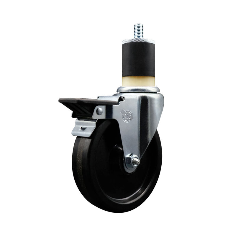 Phenolic Swivel 1-7/8 Inch Expanding Stem Caster with Brake SCC