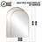 Arched Aluminum Alloy Wall Mirror, HD Glass Bathroom Vanity Mirror, Modern Decorative Arch Mirror for Bedroom, Living Room, Entryway-1053500656-1053500657