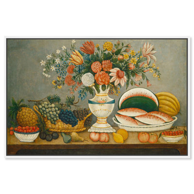 Art, art classique, nature morte, fruits et fleurs