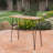 Outdoor Wood and Metal Bar Table