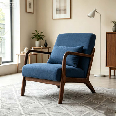 Chaise d'appoint moderne avec structure en bois