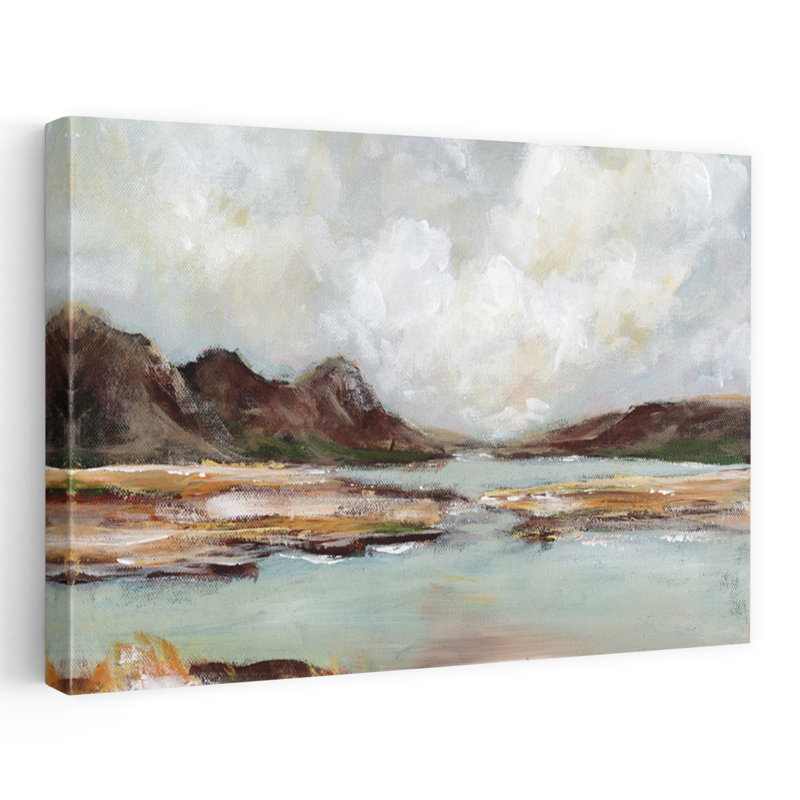 A Coastline Abstract Coastal Landscape Art, H 24 po x l 36 po