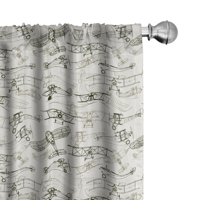 Semi-Sheer Rod Pocket Curtain Panels, 28" x 84"