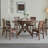 American style vintage solid wood dining table.-110081349