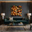 Fruit, clémentine brune, art mural sur toile-2046514447