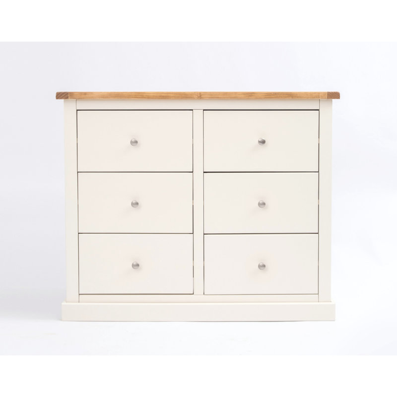 110cm W 6 - Drawer Chest of Drawers, Off White
