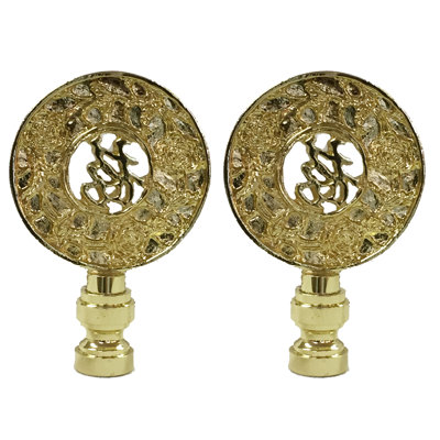 Good Fortune Oriental Motif Lamp Finial
