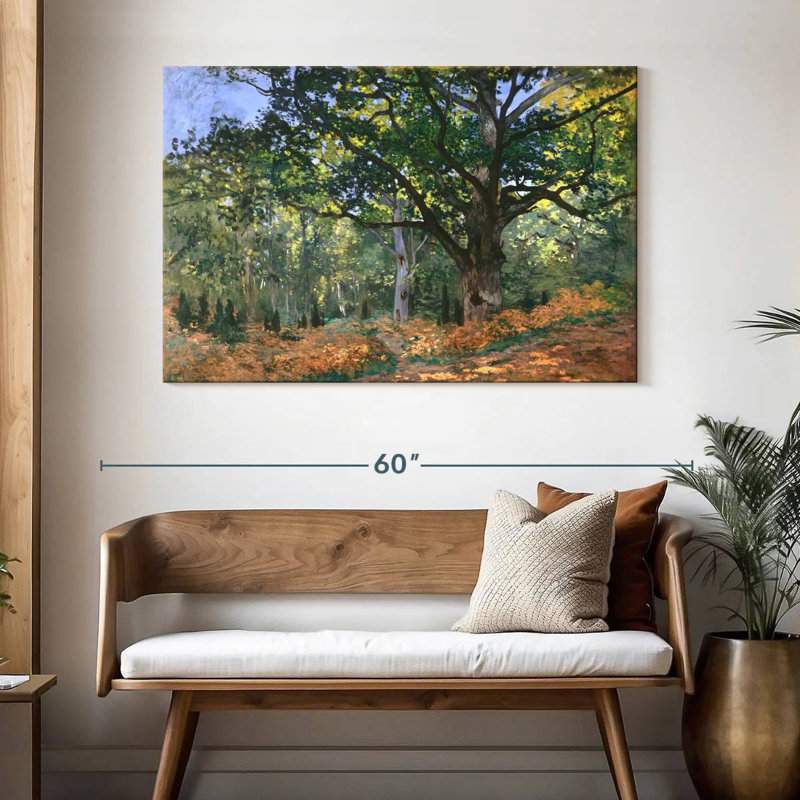 Harnek The Bodmer Oak Fontainebleau Forest 1865, H 32 po x l 48 po