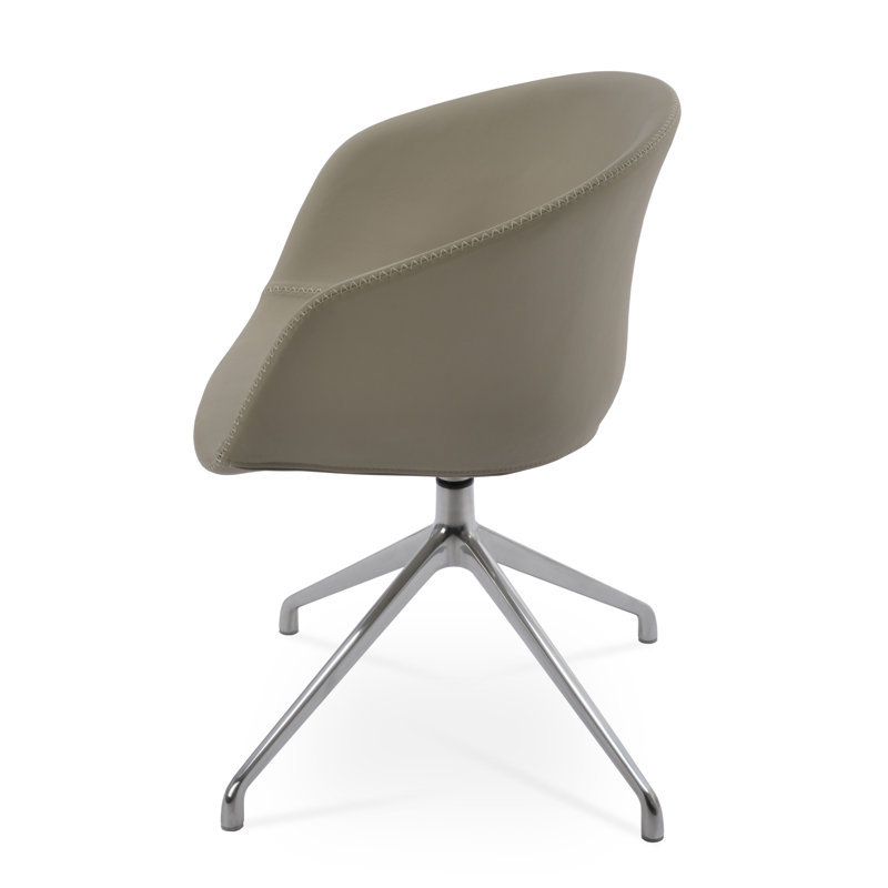Fauteuil pivotant Tribeca Spider, Poli, Similicuir os