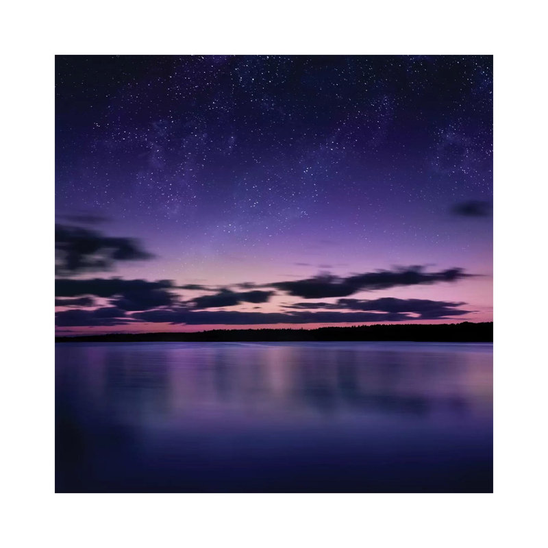 Tranquil Lake Against Starry Sky, Russia by Evgeny Kuklev - Gallery-Wrapped Canvas Giclée on Canvas, 30.48 cm H x 30.48 cm W