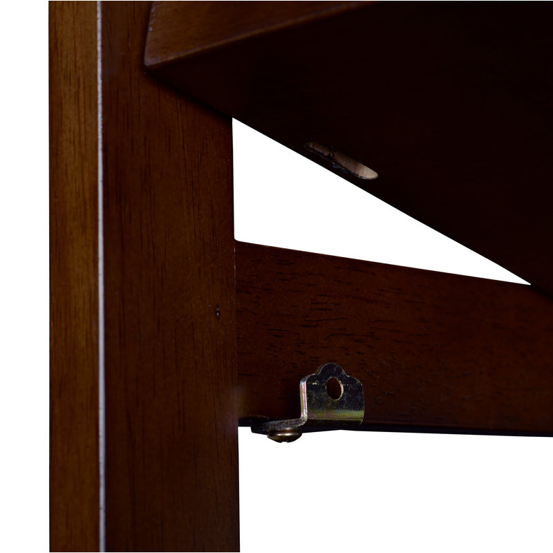Bibliothèque en bois Regency, Noyer moka, H 34 po x l 12 po x P 12 po