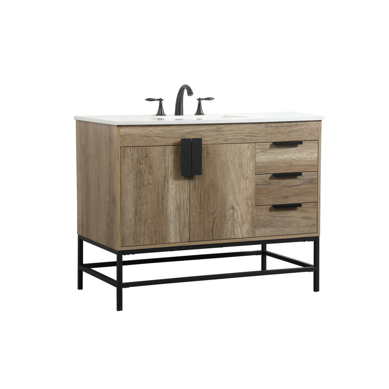 Ensemble de meuble-lavabo simple 42 po Eugene, Chêne naturel
