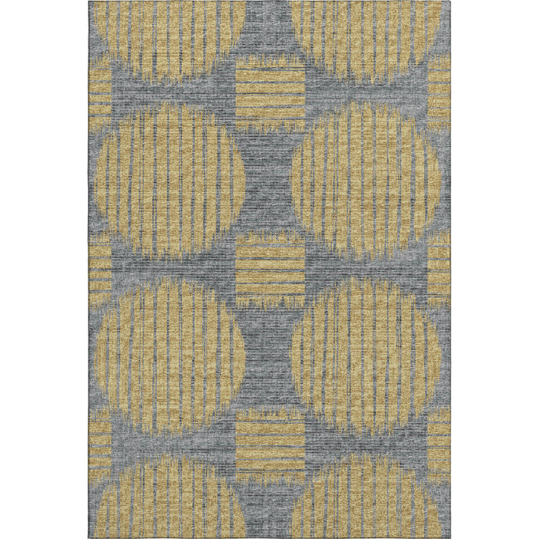 Premium Machine Washable Vivijana AMF119 Yellow