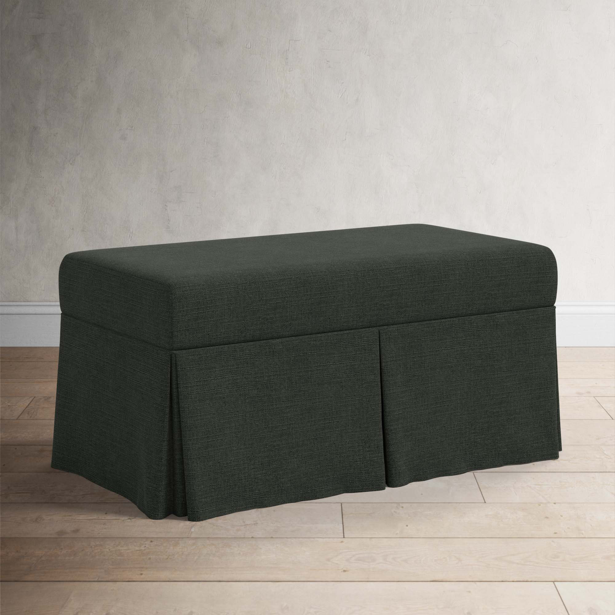 Wyatt Storage Bench, Classic Black Linen