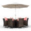Karcher 8 - Person Wicker Patio Dining Set with Round Table , Cushions Included-39926012