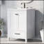Petit meuble-lavabo en bois avec lavabo