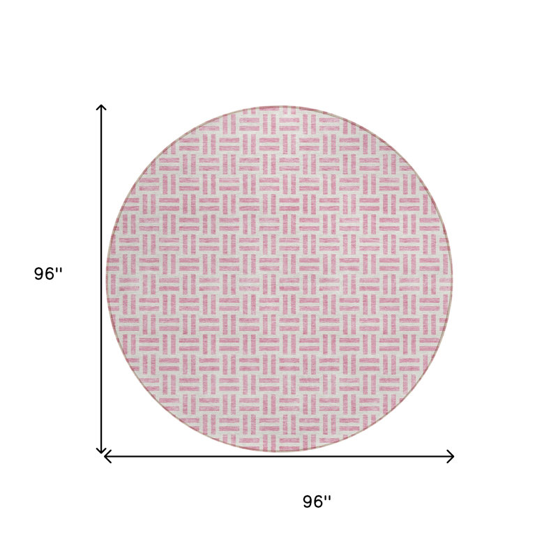 Tapis intérieur lavable rond 8 po