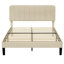 Lit plateforme rembourré en velours amélioré avec tête de lit réglable, conception renforcée et silencieuse, aucun sommier tapissier requis, support de lattes en bois robuste, assemblage facile-618794013-618794010