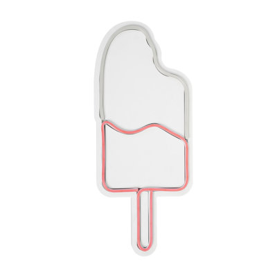 Bande d'éclairage flexible à DEL néon, étanche IP67, adaptateur 12V 4A, 12,6 x 15,7 x 0,8 pouces | Gabarit en mousse de PVC, 400 lumens, blanc et rose | Parfait pour la décoration intérieure, les fêtes et les événements, installation facile