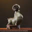 Figurine de chèvre en céramique